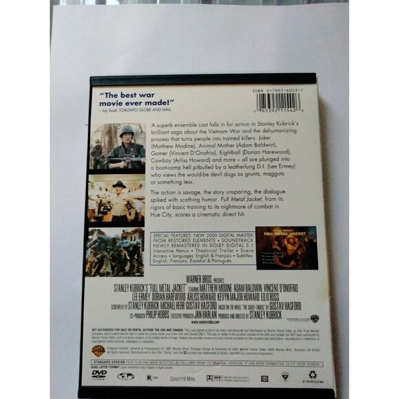 Full Metal Jacket DVD 1987 Stanley Kubrick F Digitally Restored  Vietnam - Picture 5 of 9